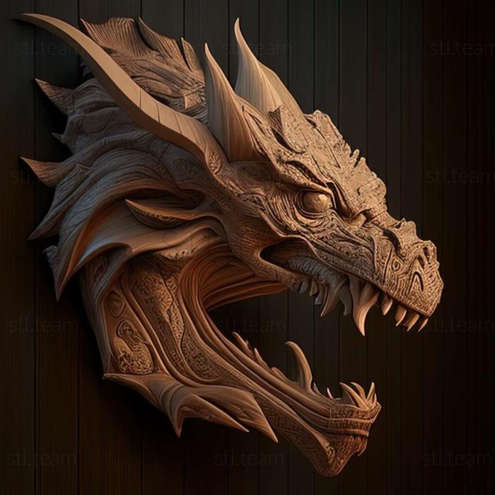 3D model dragon head (STL)